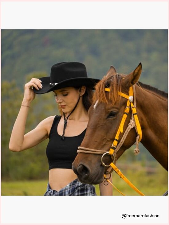100% Wool Felt Cowboy Hat Unisex, Fits Up to 23.5 Inches main image 3